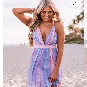 Colorful purple Maxi Dress